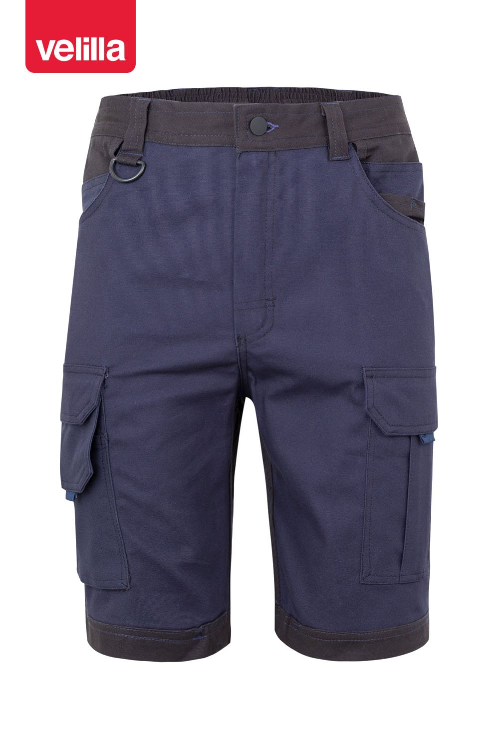 Bermudas canvas stretch bicolor con bolsillos flotantes
